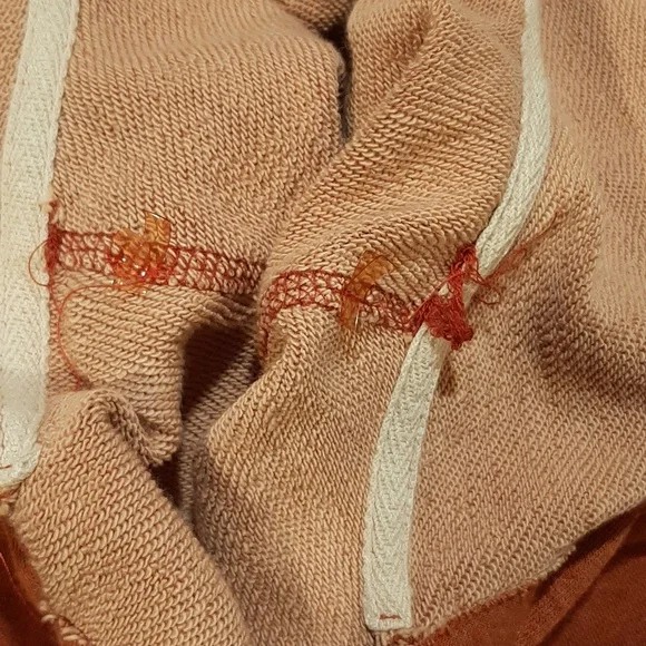 🎃POL Orange French Terry V-Neck Hooded Sweatshirt (L)🎃 - Picture 8 of 8